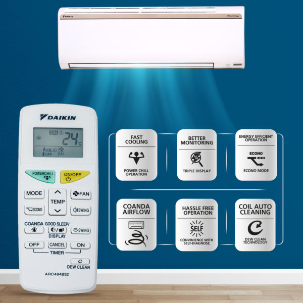 Daikin 1.5 Ton 3 Star Hot and Cold Split Inverter AC - White  (FTHT50UV16V/ RHT50UV16V, Copper Condenser) - Image 5