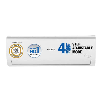 Voltas 1 ton 5 Star, Inverter Split AC (Copper, 4-in-1 Adjustable Mode, Anti-dust Filter, 125V Vectra CAW, White)