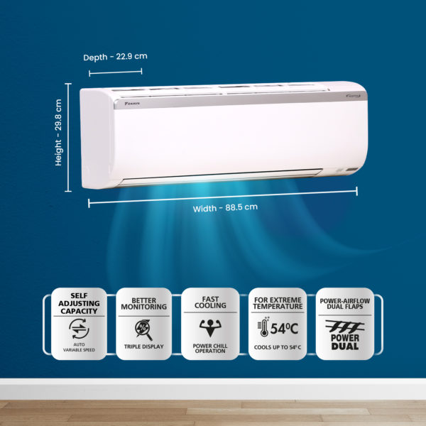 Daikin FTKM50UV16VA 1.5 Ton 5 Star Inverter Split AC White - Image 4