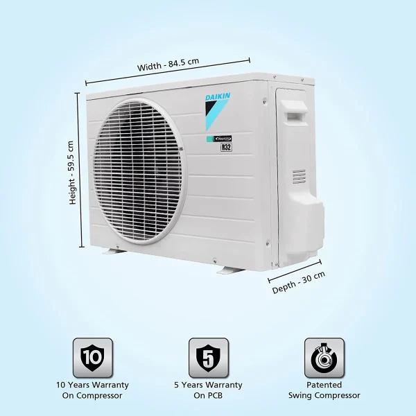 Daikin FTKC50UV16V 1.5 Ton 3 Star Inverter Split Ac , Copper White - Image 3