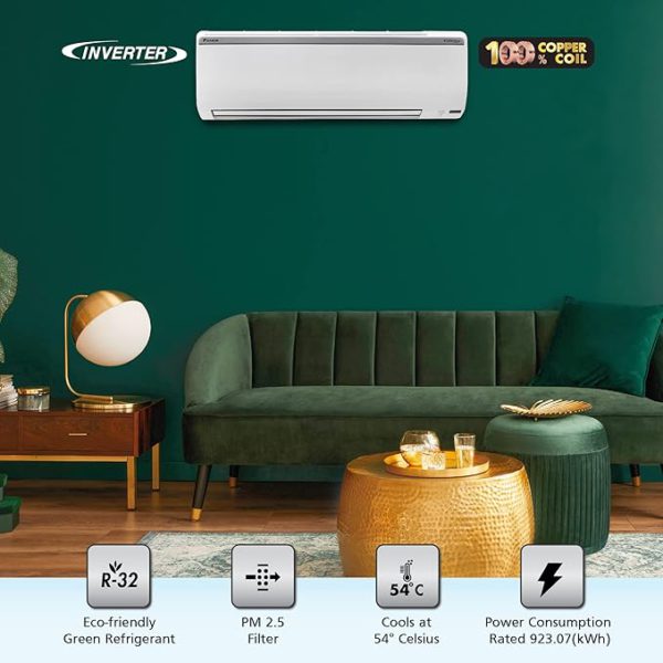 Daikin 1.8 Ton 5 Star Inverter Split AC (Copper,FTKM60UV16U,White) - Image 2