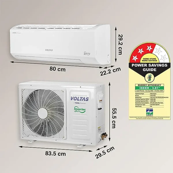 Voltas 1.5 Ton 3 Star Split Inverter AC 183V Vectra Prism - Image 7