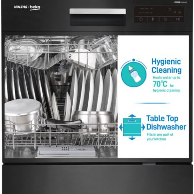 Voltas Beko by A TATA Product DT8B Free Standing 8 Place Settings Intensive Kadhai Cleaning| No Pre-rinse Required Dishwasher